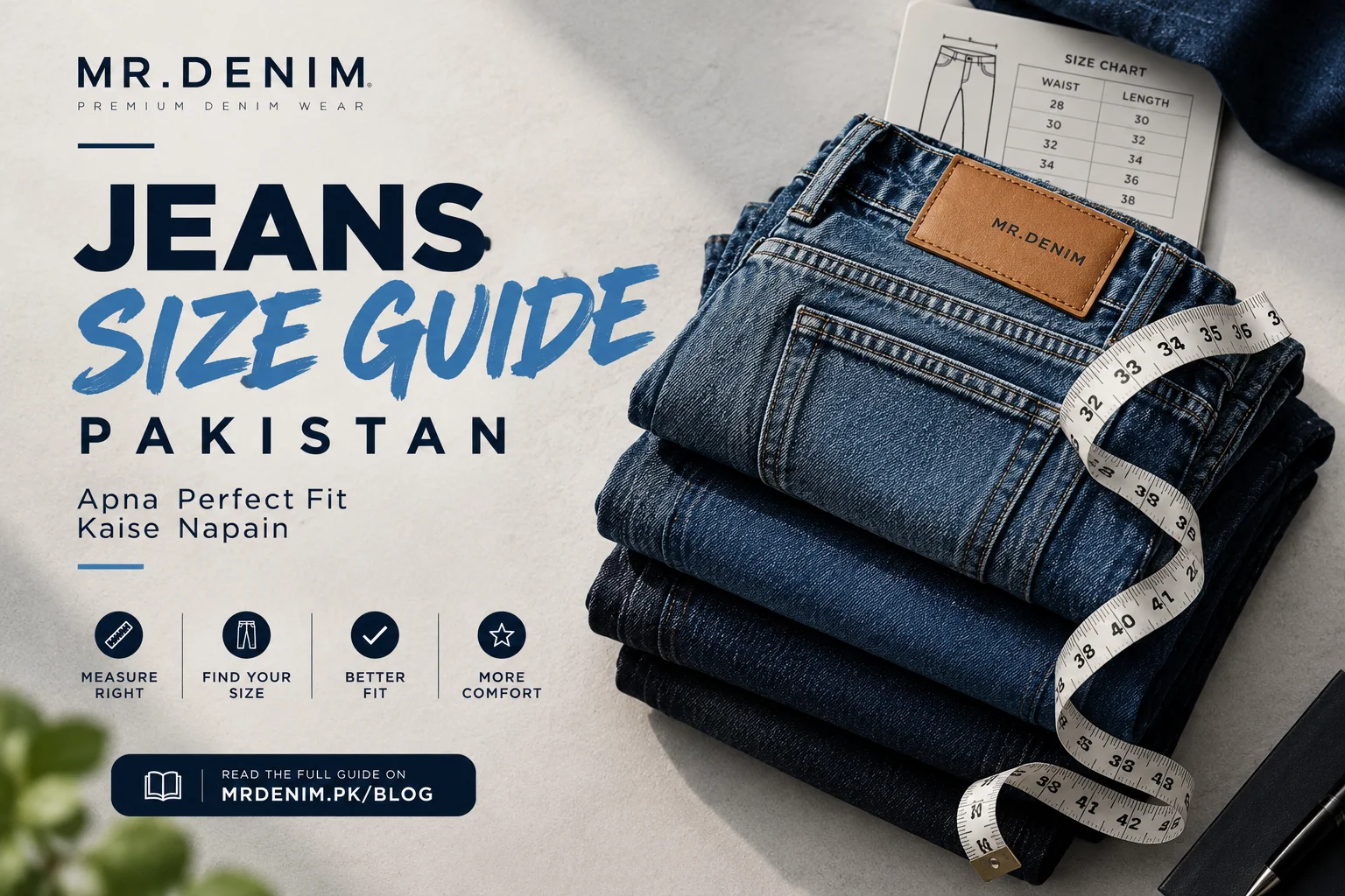 Jeans Size Guide Pakistan — Apna Perfect Fit Kaise Napen