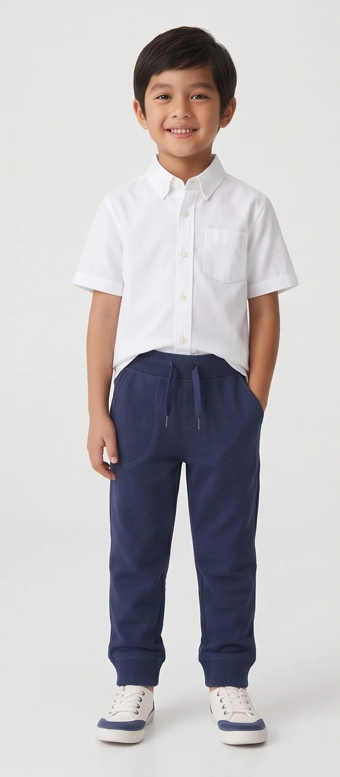 Mango Royal Blue drawstring Jogger Pants view 2