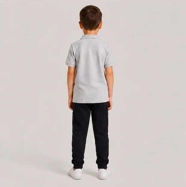 Dark Navy Blue Drawstring Jogger Pants view 2