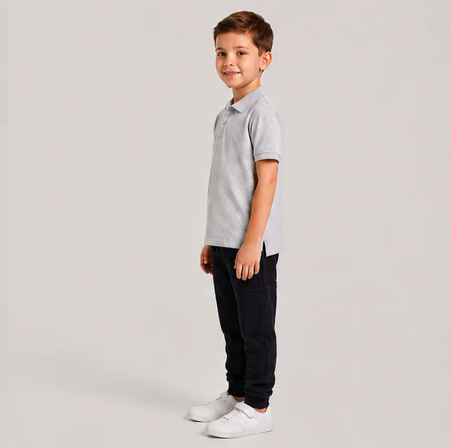 Dark Navy Blue Drawstring Jogger Pants view 3