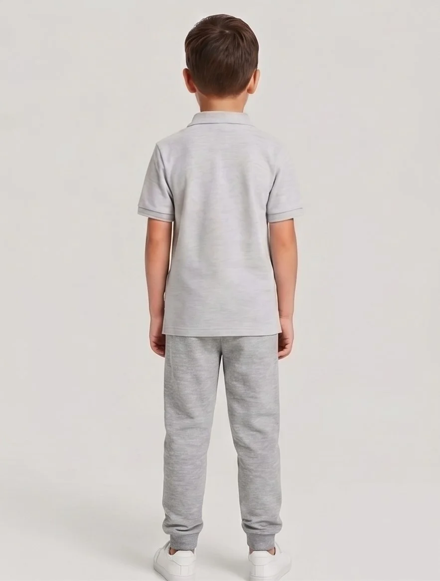 Mango Heather Grey Drawstring Jogger Pants view 2