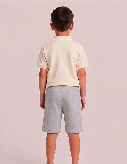 Heather Grey Zipper Pocket Shorts view 2