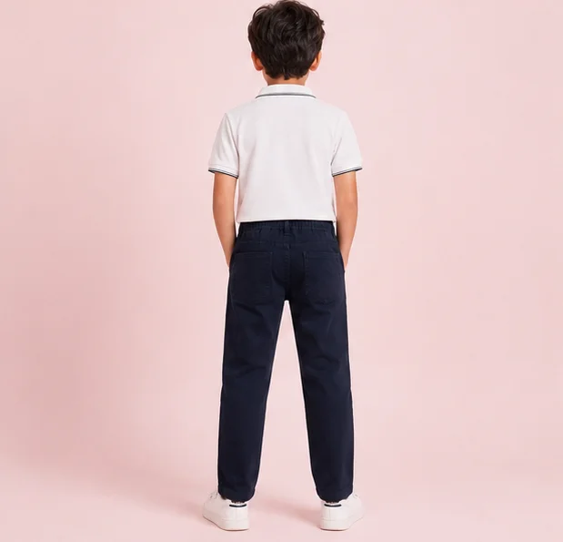 MR.DENIM Dark Navy Blue Drawstring Trousers view 2