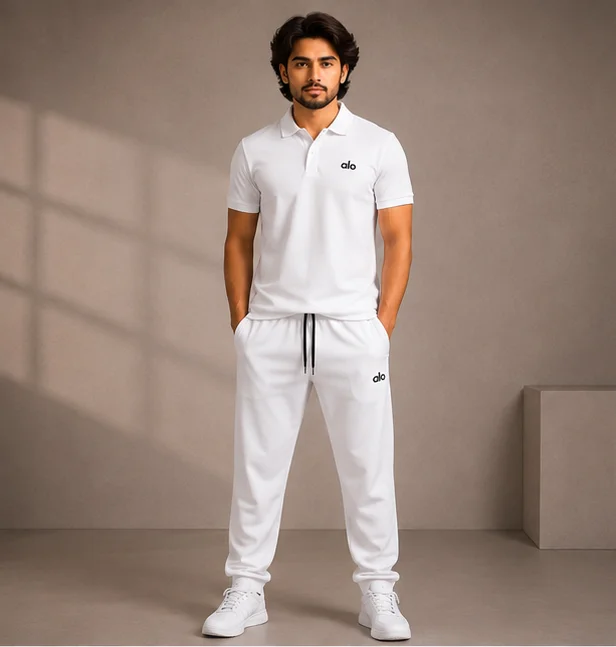 MR.DENIM White Popcorn Fabric Trouser — alternate view