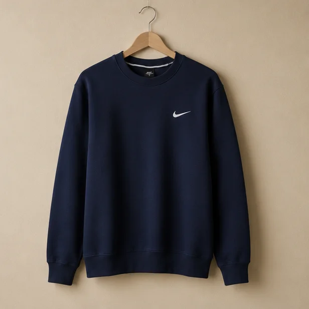 Premium Navy Blue Crewneck Sweatshirt