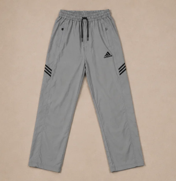 Premium 4-Way Stretch Silver Grey Athletic Track Pants