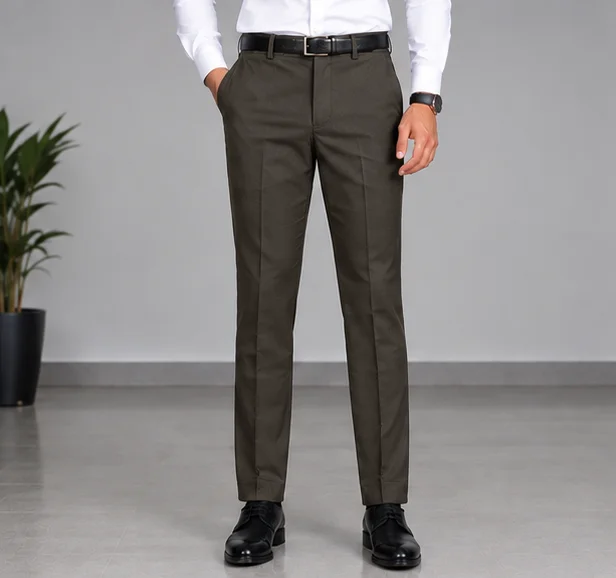 MR.DENIM Premium Dark Olive Green Dress Pants