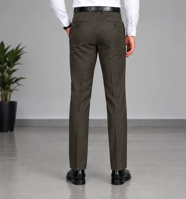 MR.DENIM Premium Dark Olive Green Dress Pants view 3