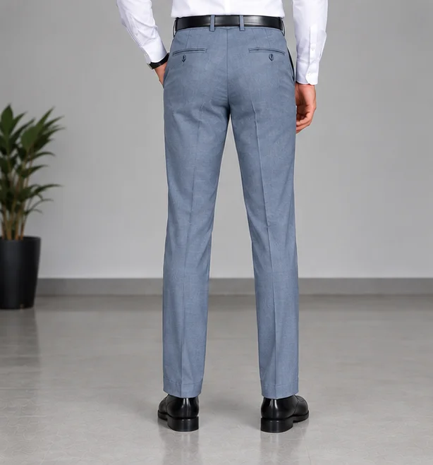 MR.DENIM Premium Steel Blue Dress Pants view 3