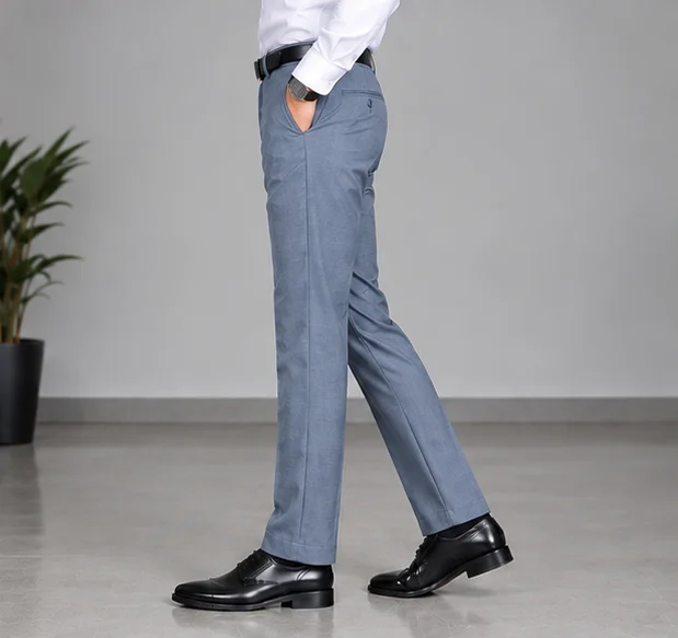 MR.DENIM Premium Steel Blue Dress Pants — alternate view