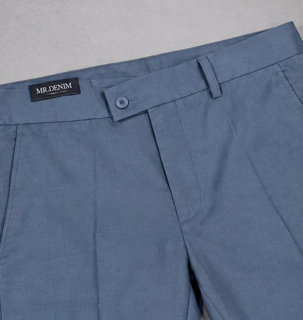 MR.DENIM Premium Dusty Blue Dress Pants view 2