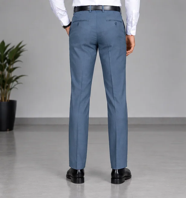 MR.DENIM Premium Dusty Blue Dress Pants view 3
