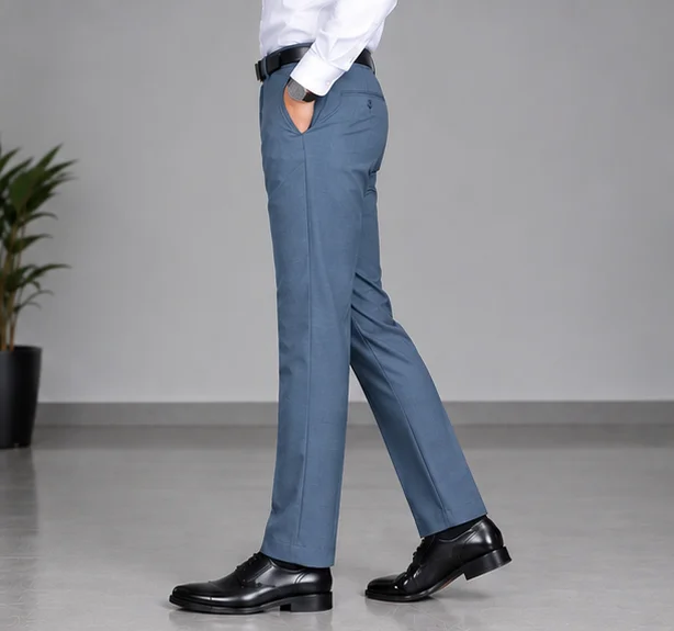 MR.DENIM Premium Dusty Blue Dress Pants — alternate view