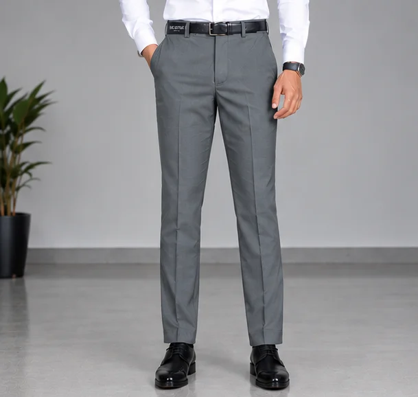 MR.DENIM Premium Medium Grey Dress Pants view 1