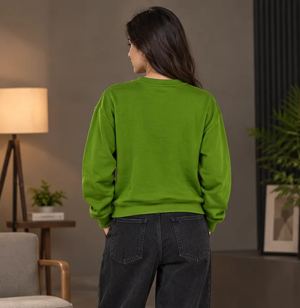 Mango Green Graphic Crewneck Sweatshirt view 2