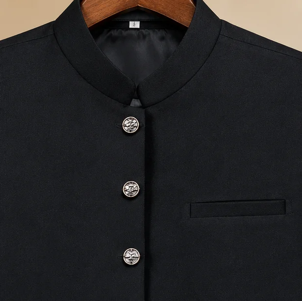 Premium Classic Black Waistcoat view 3