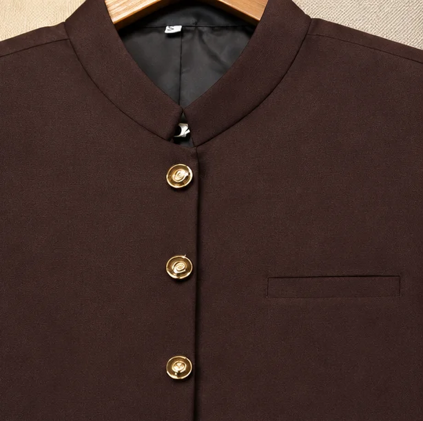 Premium Chocolate Brown Waistcoat view 3