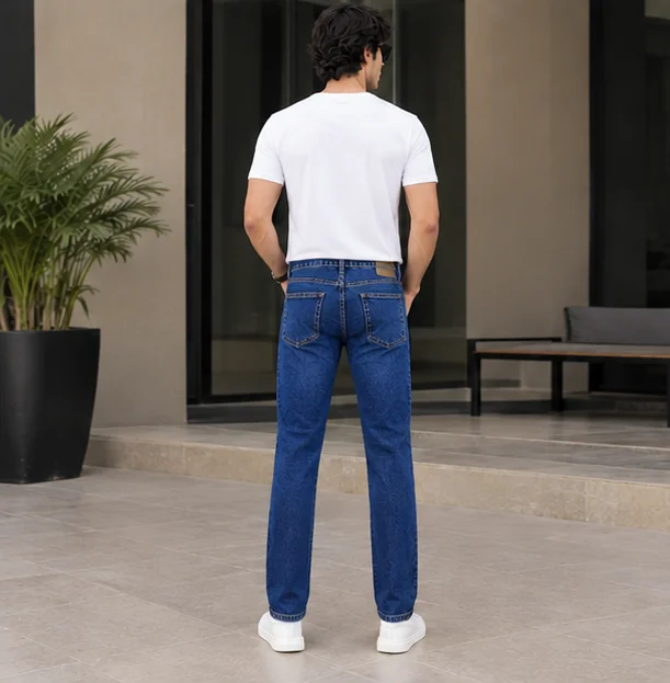 MR.DENIM Classic Blue Straight Fit Jeans view 2