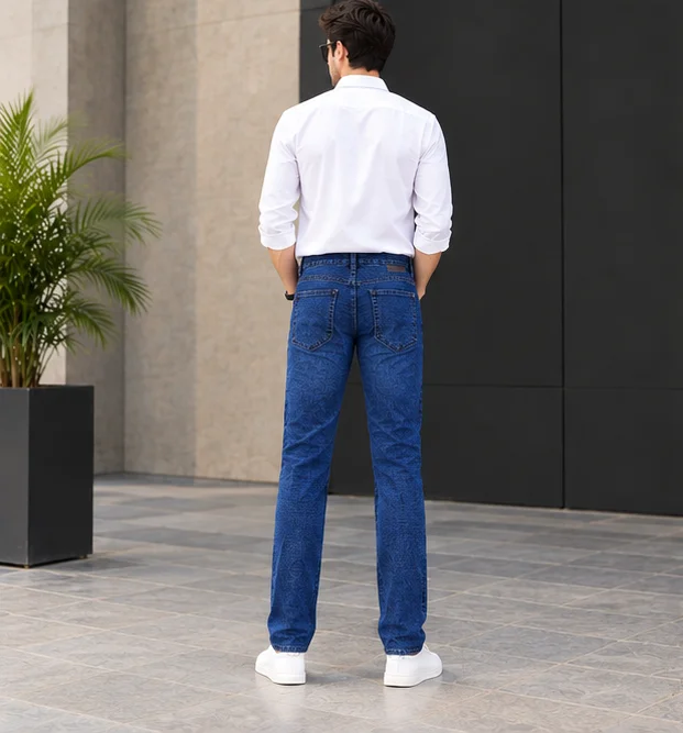 MR.DENIM Premium Dark Blue Straight Fit Jeans view 2