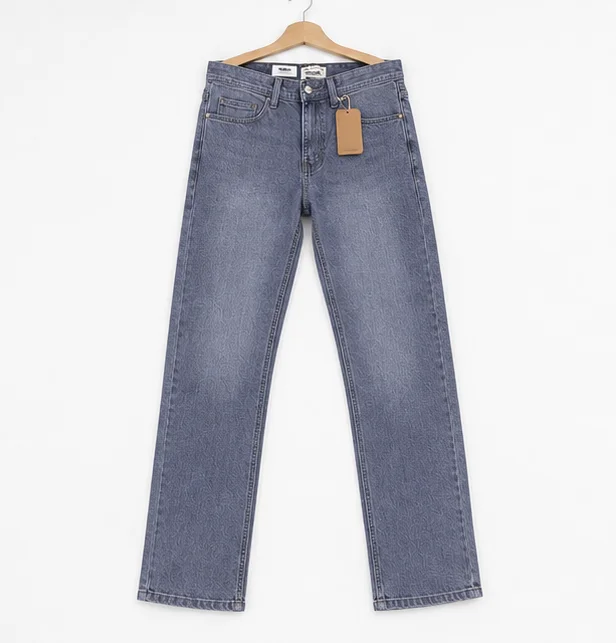 MR.DENIM Vintage Wash Grey Straight Fit Jeans