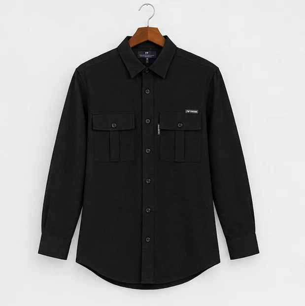Premium Black Textured Dobby Cotton Casual Shirt