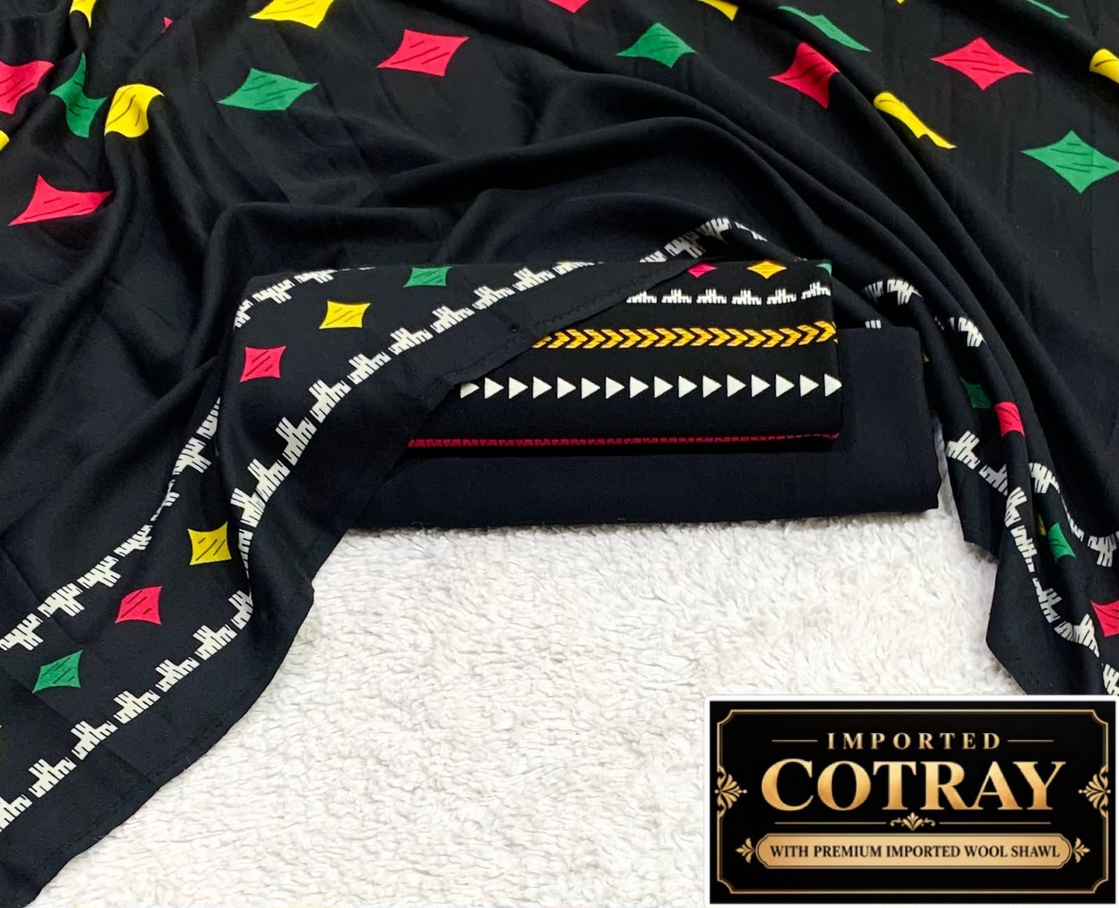 IT Original Imported Cotray 3PC – Black Multi