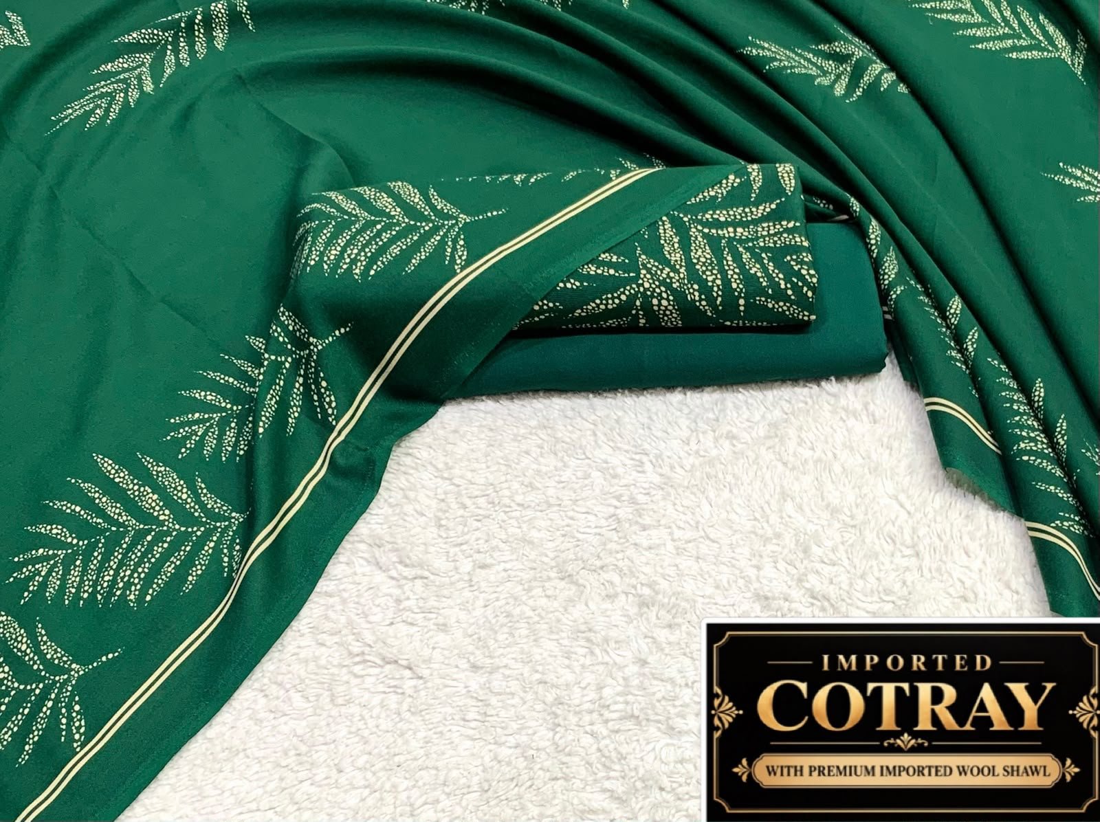 IT Original Imported Cotray 3PC – Green & Beige
