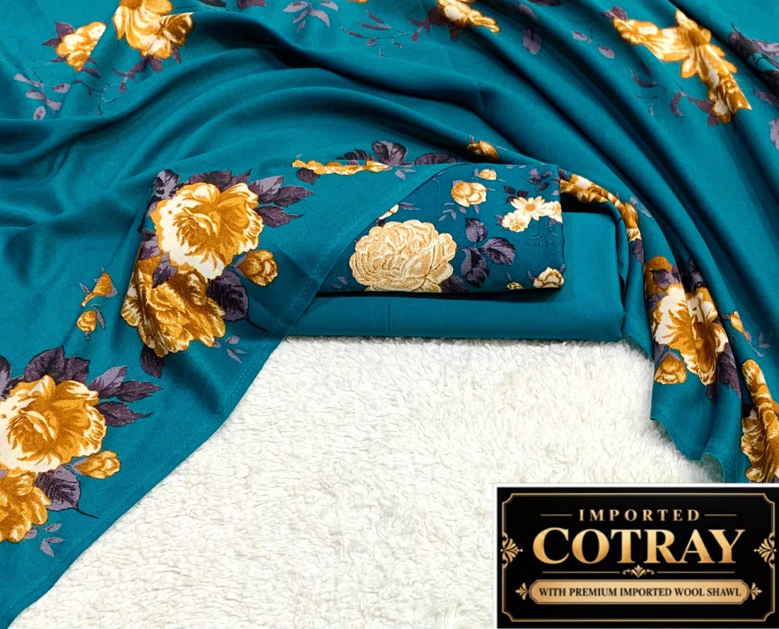 IT Original Imported Cotray 3PC – Teal & Gold