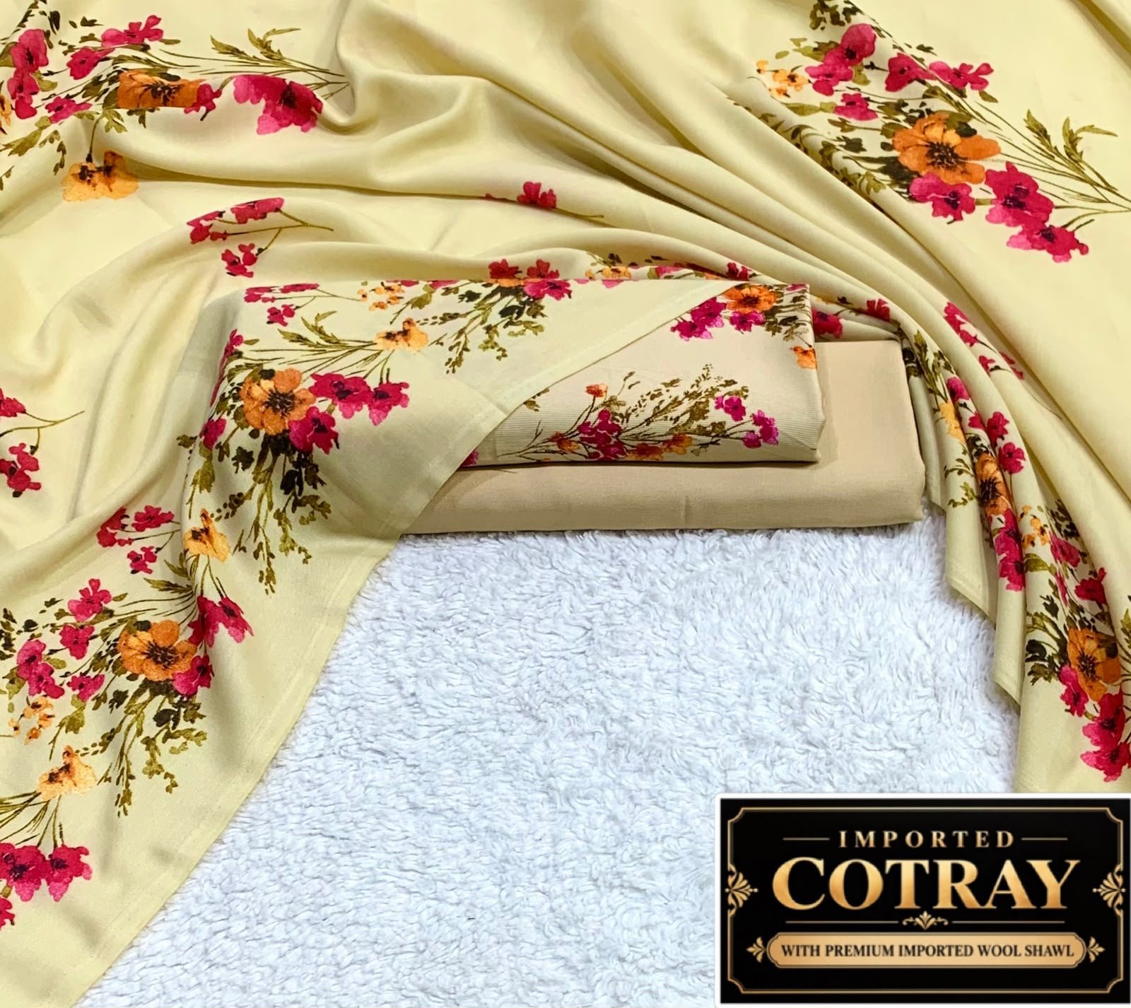 IT Original Imported Cotray 3PC – Cream & Red