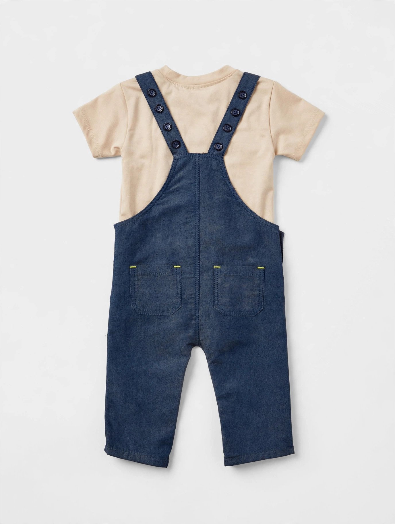 Baby Minion Denim Dungaree Set with T-Shirt – MR.DENIM — alternate view